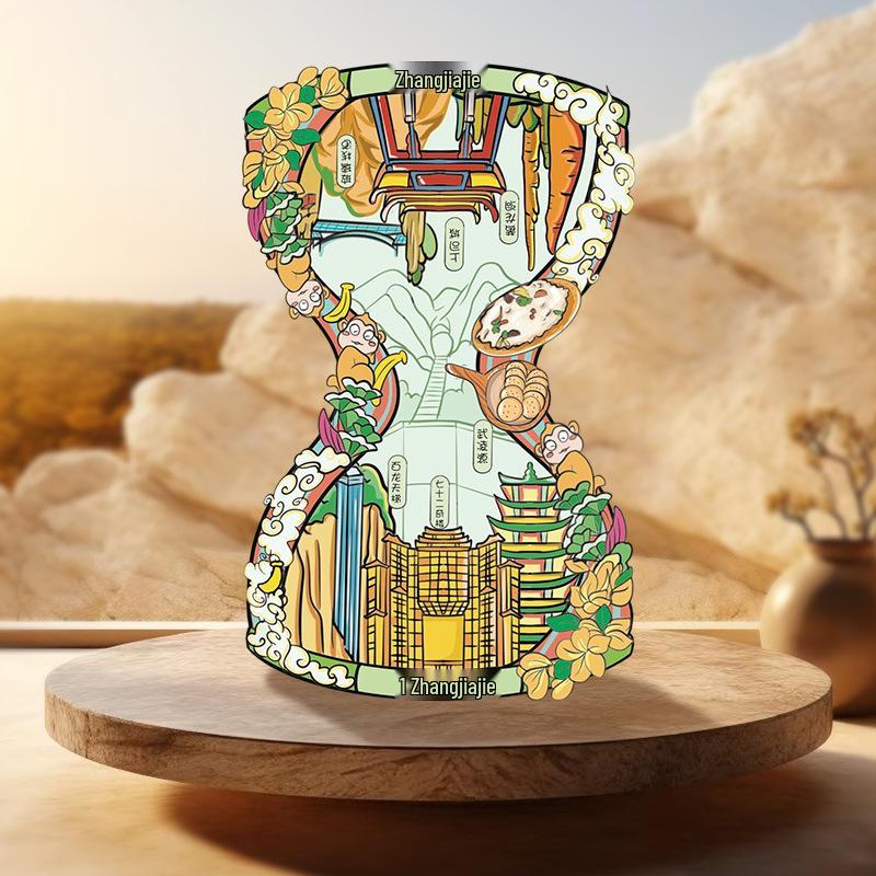 Changsha 3D Wooden Refrigerator Magnet - Hunan City Travel Souvenir