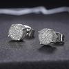 5A+ Full-Diamond Hip-Hop Zircon Stud Earrings for Men & Women, Hypoallergenic, Ideal for Everyday Wear – Perfect Christmas Gift