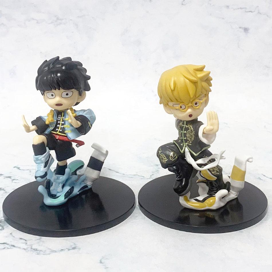 Mob Psycho Anime Figures Gk Reigen Arataka Edition Kawaii Sitting Palm Series Model Doll Desktop Ornaments Collectible Toy Q 100 Kid Friendly