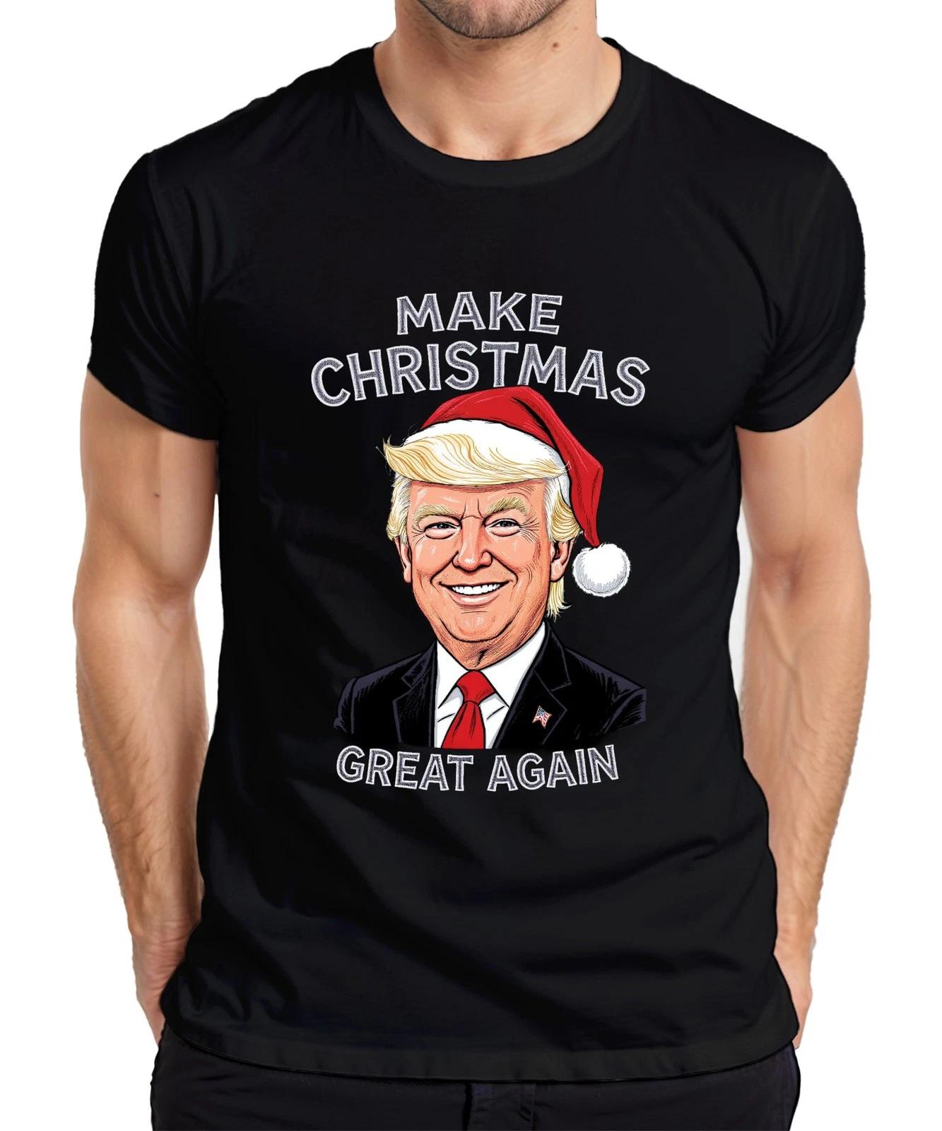 MAKE CHRISTMAS GREAT AGAIN Weihnachten Karikatur Patriotisch USA Herren T-Shirt XS