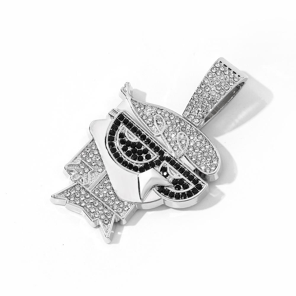 

Men s Cross-Border Alloy Glasses Pendant Cool Hip Hop Cuban Necklace Jewelry.