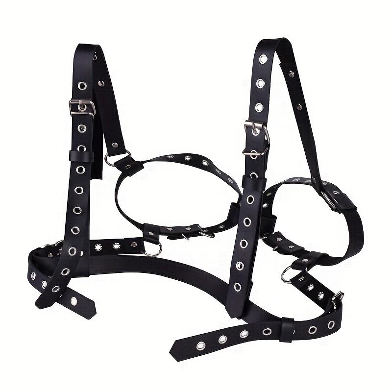 Faux Leather Chest Harness Belt for Women - Erotic Breast Teaser & Stimulating Massage Toy, Perfect for Couples' Flirting Play