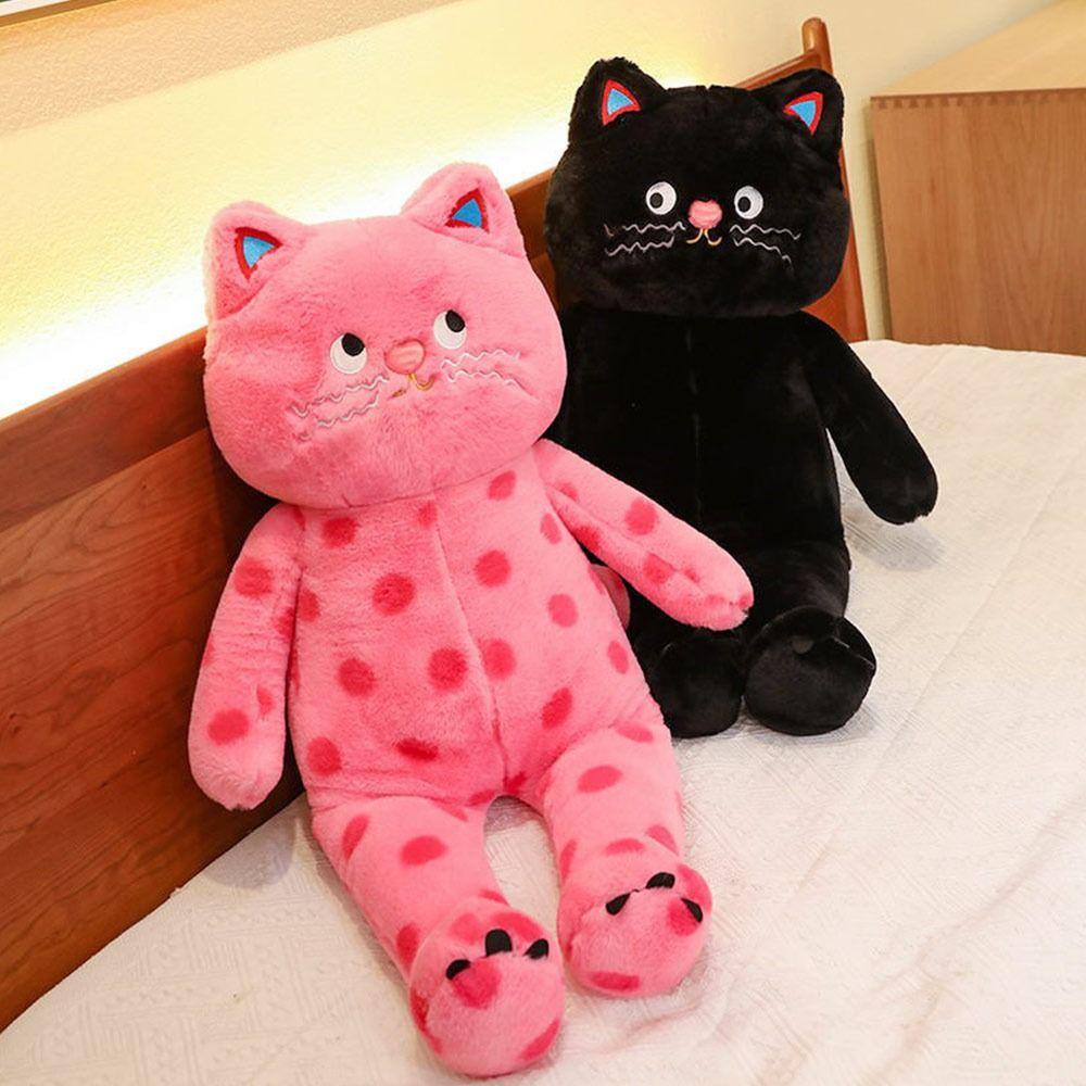 40cm Stuffed Animal Pillow Polka Dot Cat Animal Plush Toy Creative Plush Cat Doll  Sleeping Gift