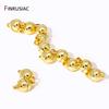 Wholesale 18K Gold Plated Brass Round Ball Strong Magnetic Clasps End Clasp Connectors For DIY Jewelry Making Supplies