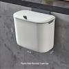 Wall-Mounted Sliding Lid Trash Can for Cabinet or Bathroom, Large Plastic