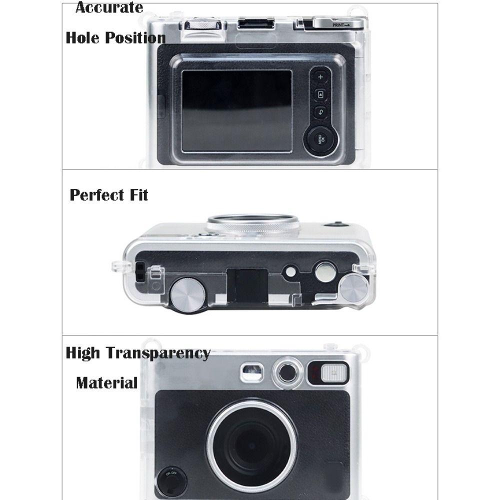 Transparent Instant Camera Case Crystal Wear Resistant Carrying Case Shockproof Portable for Fujifilm Instax Mini EVO