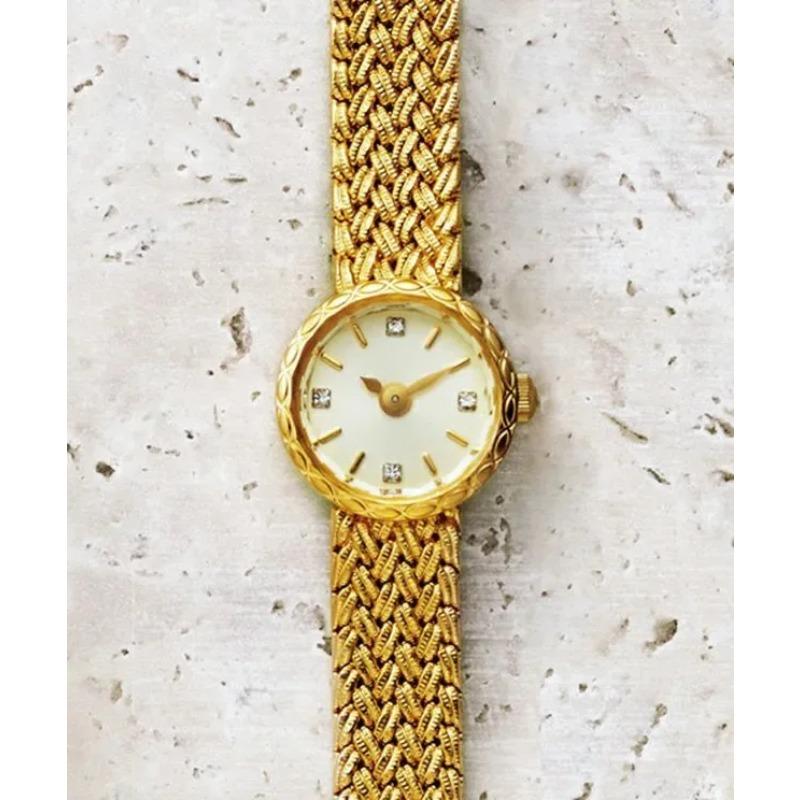 copper 24k gold plated 2021 new design women watch Japanese  exquisite retro small dial advanced watch small  simple waterproof