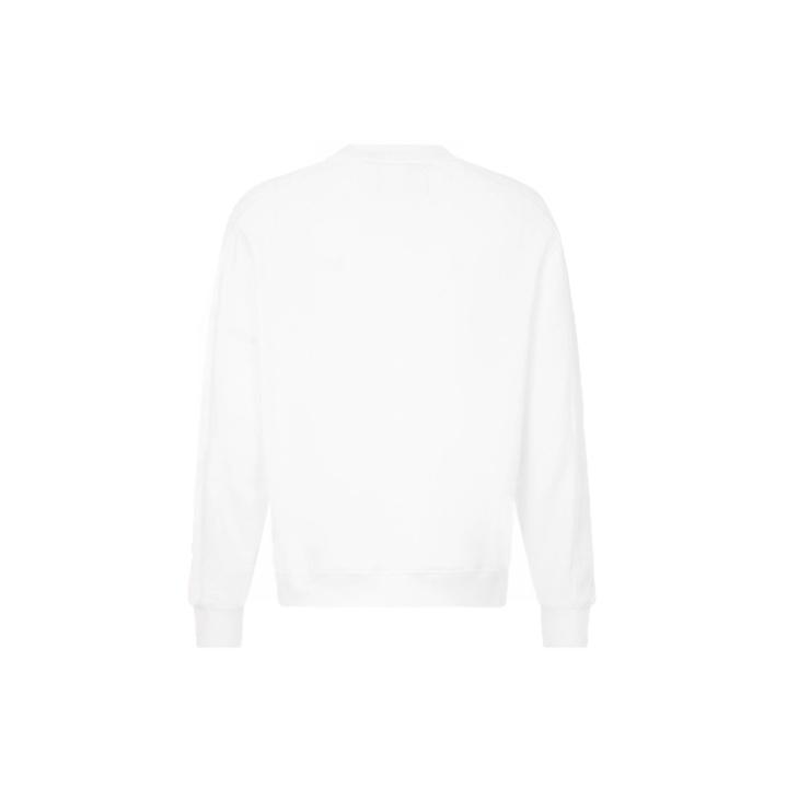 Calvin Klein Simple Logo Print Crew Neck Sweatshirt Men Sweatshirt White J318507-YAF