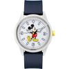 QQ SmileSolar Wristwatch Solar Analog Disney Mickey Mouse Waterproof Urethane Belt RP20-809 Mens Navy