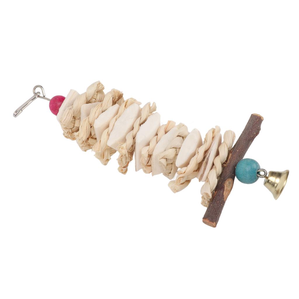 Cuttlebone Toys Hanging Parrot Chewing Toys with Bell for African Greys Parrots Budgie25cm/9.8in