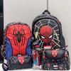Smiggle Spider-Man Backpack Large Capacity Student School Bag Lunch Box Stationery Set Pencil Case Wallet Water Bottle Blue
