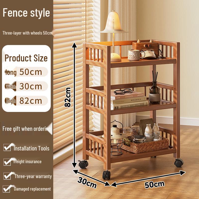 Többszintű mobil tárolóállvány: Álló, többfunkciós kocsi nappalihoz és háztartási cikkekhez.