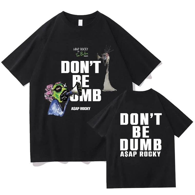 

A$AP ROCKY Don T Be Dumb Tour 2025 Graphics Print T Shirts High Quality Mens Hip-hop Tshirts Summer Cotton Tees Shirt Fans Gift XXXXXL чорний