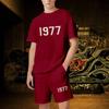 1977 Set corto da uomo di lusso da donna Abiti firmati Grafica oversize Harajuku y2k T-shirt Pantaloncini Marchio di alta qualità