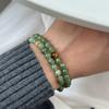 Natural Stone Jasper Double-Layer Beaded Bracelet - Retro Chinese Style Jewelry for Women