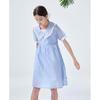 Mengtejiao Girls' Summer 2026 Lyocell Doll Collar Dress