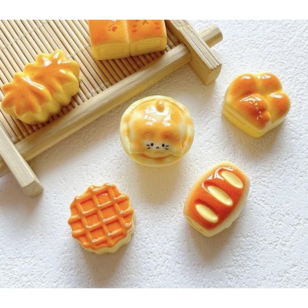 10Pcs New Cute Simulation Bread Biscuits Series Resin Scrapbooking DIY Handmade Jewelry Making Dollhouse Accessories
