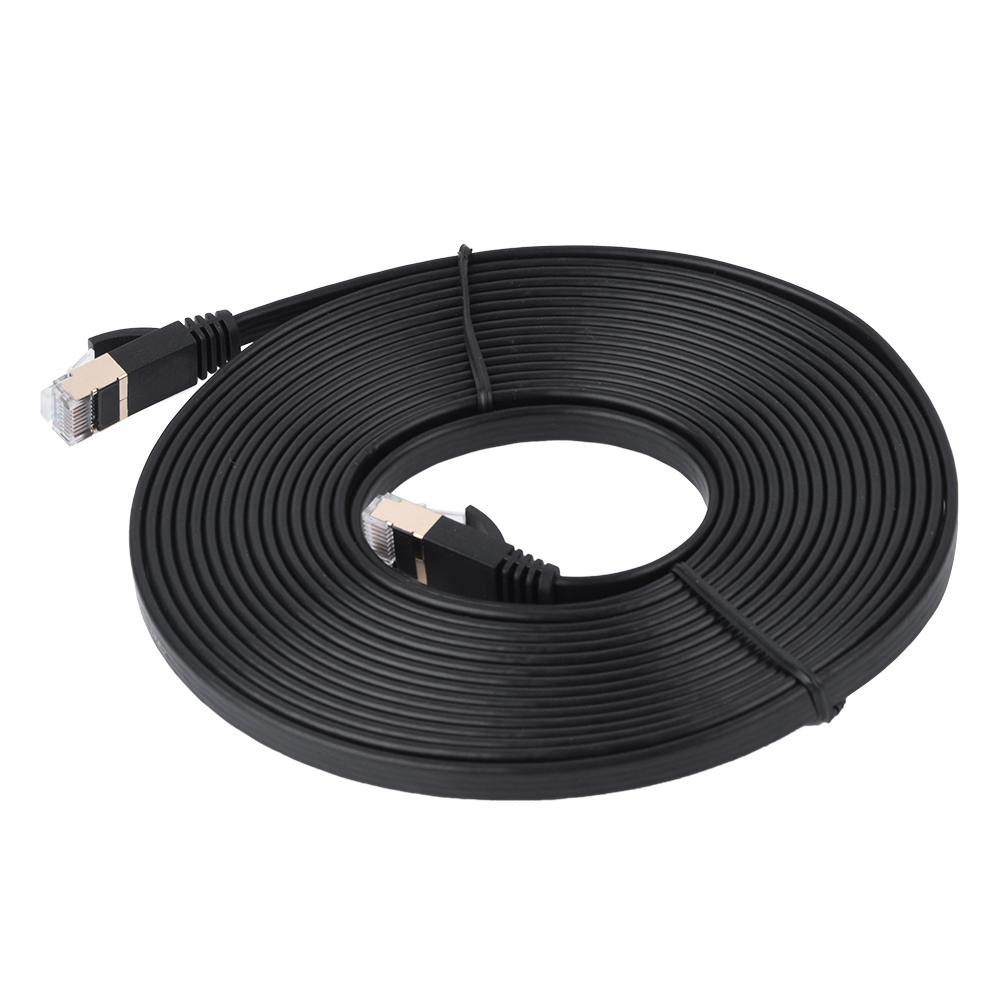 CAT7 RJ45 600MHz Patch Geschirmtes LAN Netzwerkkabel Flaches Ethernet-Kabel 5m