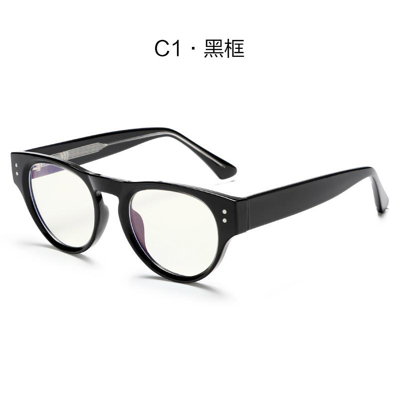 Vintage Rivet Cat Eye Anti Blue Light Glasses Women Fake Glasses TR90 Frame Vintage Computer Eyeglasses Quality Optical Eyewear