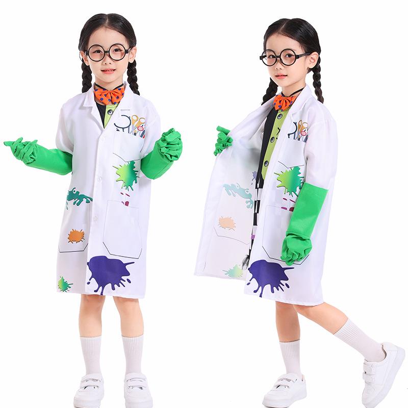 Kinder Halloween Astronomer Wissenschaftler Kostüm mit Frosch Design