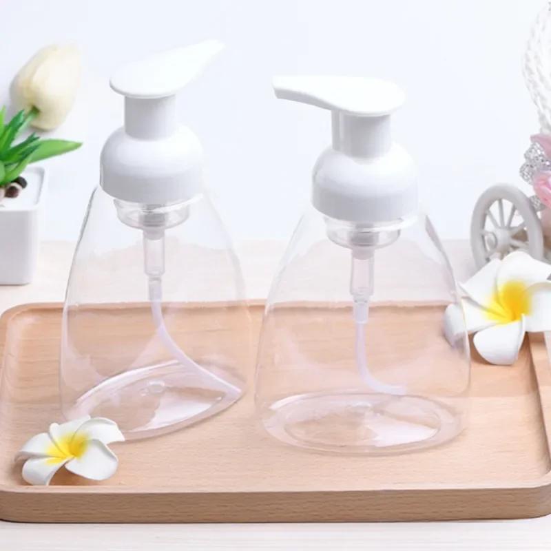 300ML Foam Bottle Transparent Mousse Bubble Bottle PET Plastic Hand Washing Liquid Bottles Facial Cleanser Soap Liquid Bottles