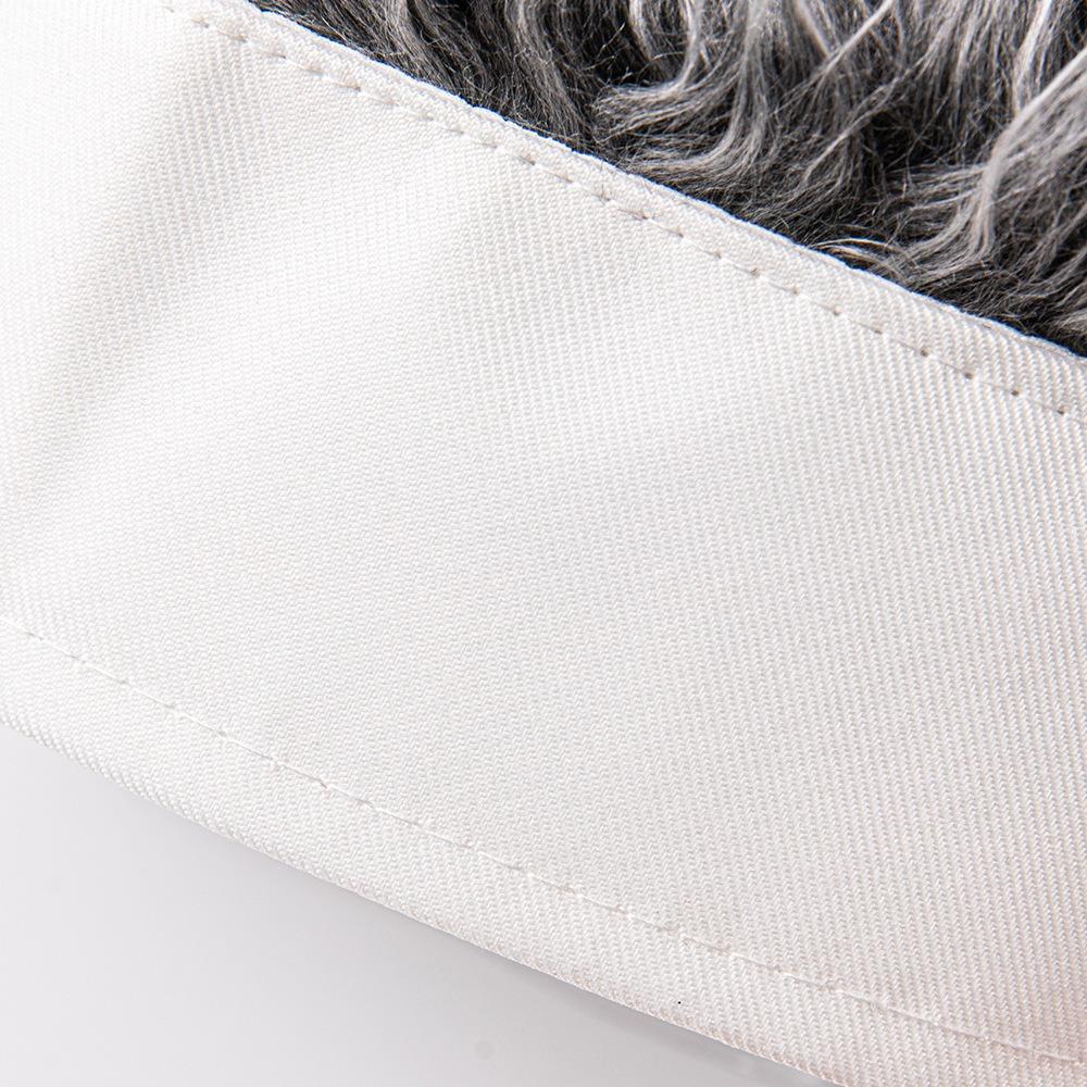 Fluffy Adult Women Unisex Fun Short Hair Caps Camouflage Hat Wigs Beanie Wig Hat Fake Hair Hat