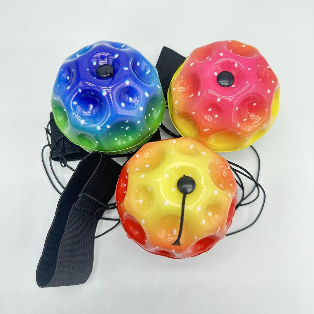 7cm High-Rebound PU Bouncy Ball - Coral Moon Rubber Wrist Toy, Hot Seller