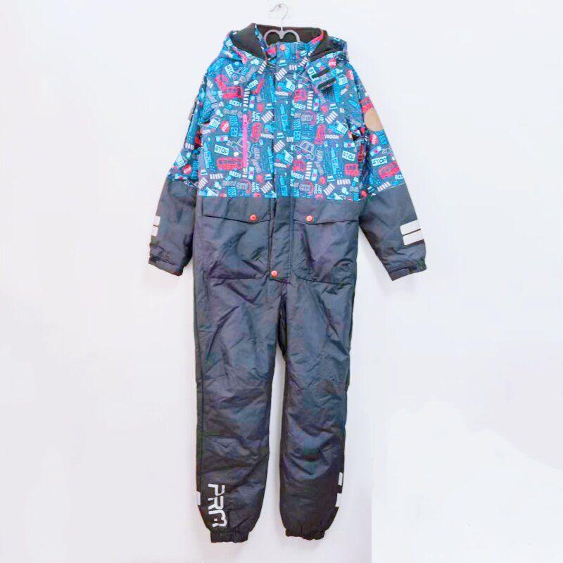 Exported to Northern Europe, Russia, Finland, Thin Cotton Windproof, Waterproof, Snowproof Children's One-Piece Ski Suit, Winter Model
