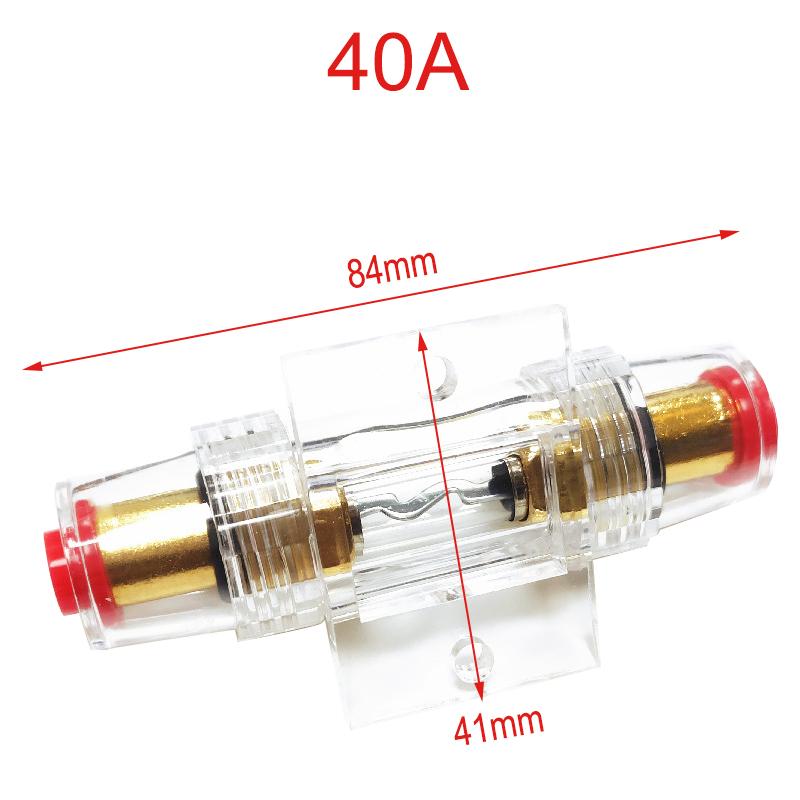 Car Audio Refit Fuse Holder 4-8 Gauge And 10 Gauge Wire With 60 AMP Fuses 60A/80A Fuse Holder For Car Stereo Audio Auto Amplifie