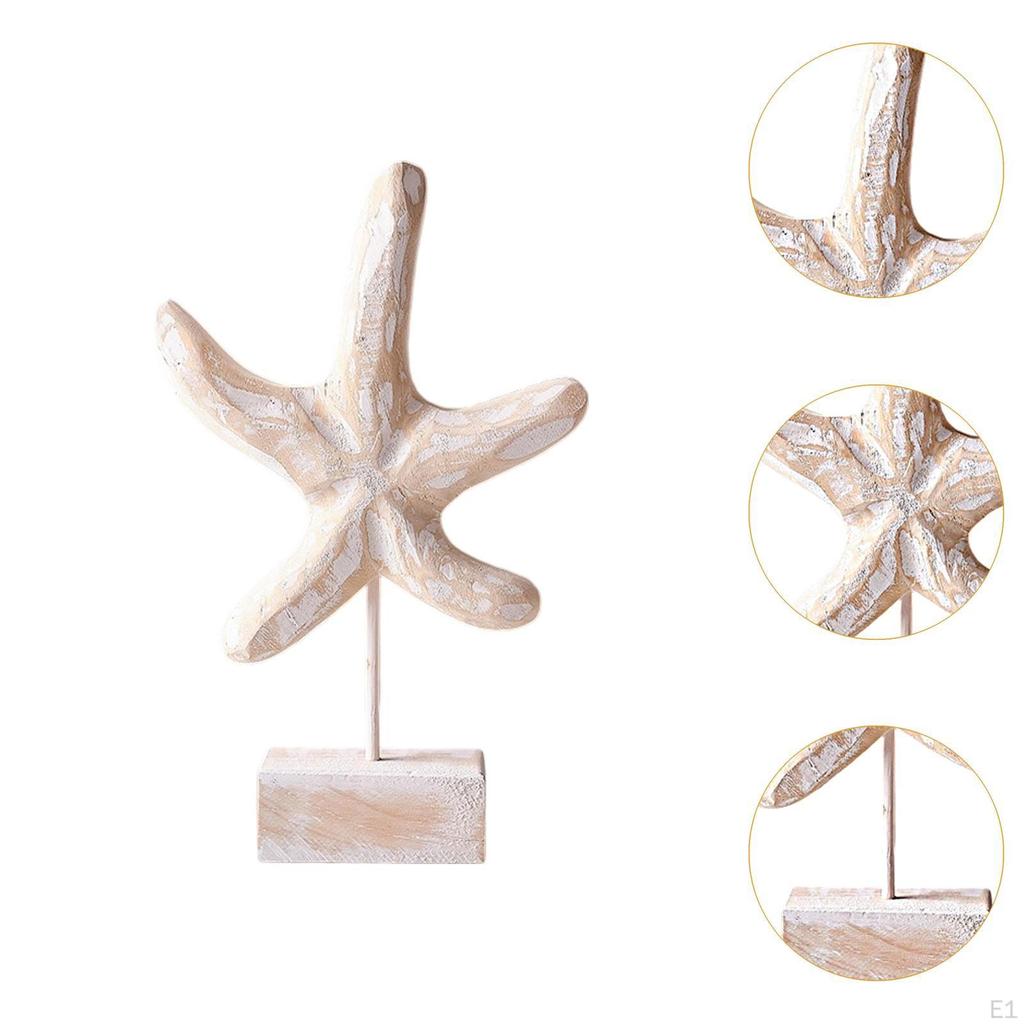 Artistic Wooden Statue for Beach House Mantel And Living Room