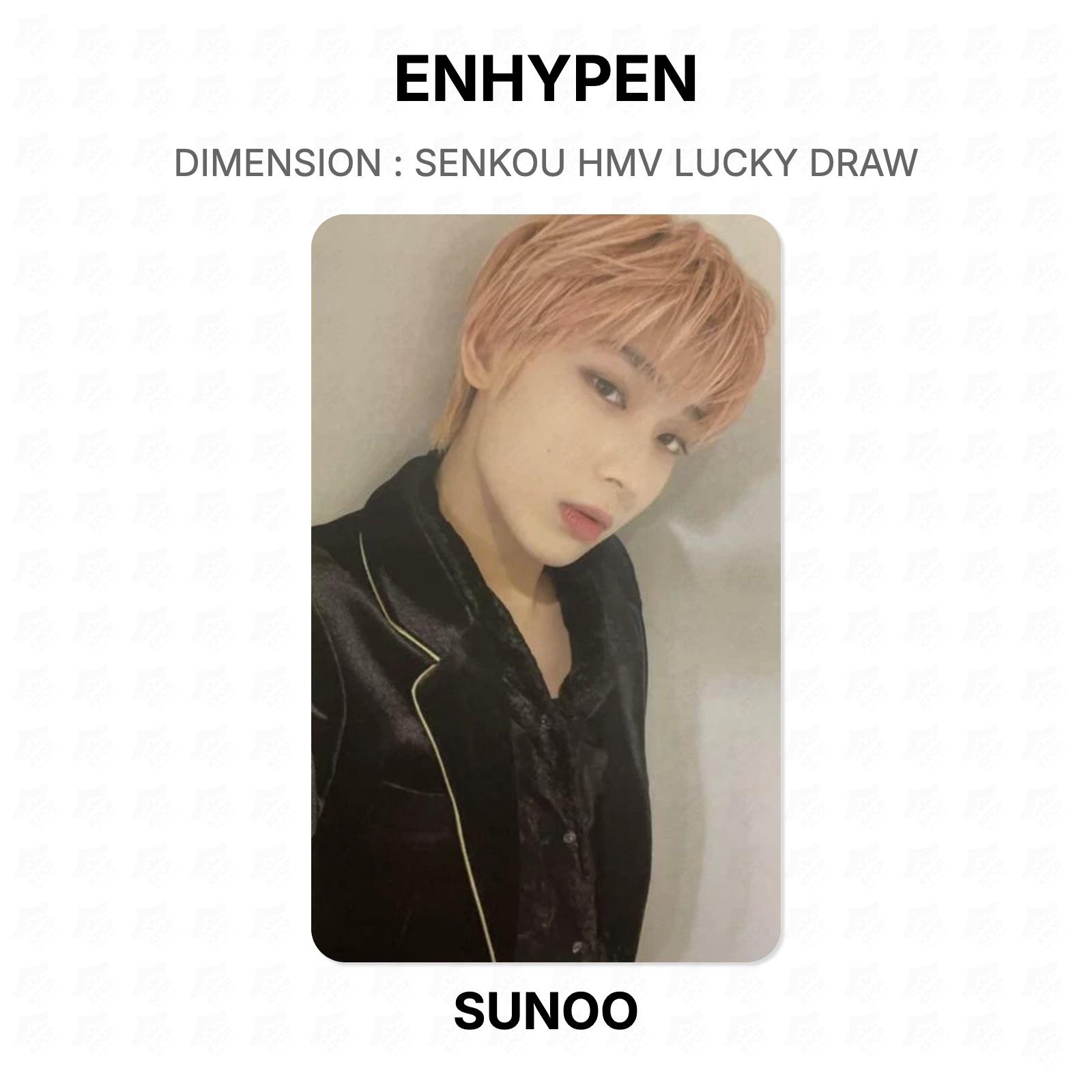 ENHYPEN DIMENSION : SENKOU HMV LUCKY DRAW Official Photocard SUNOO