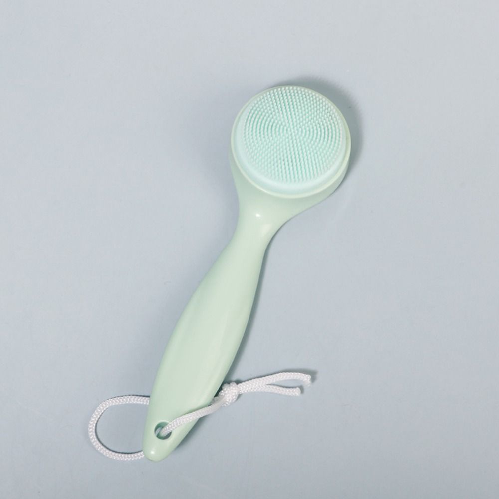 Waterproof Silicone Long Handle Brush Exfoliating Silicone Long Handle Cleansing Brush  Face Care