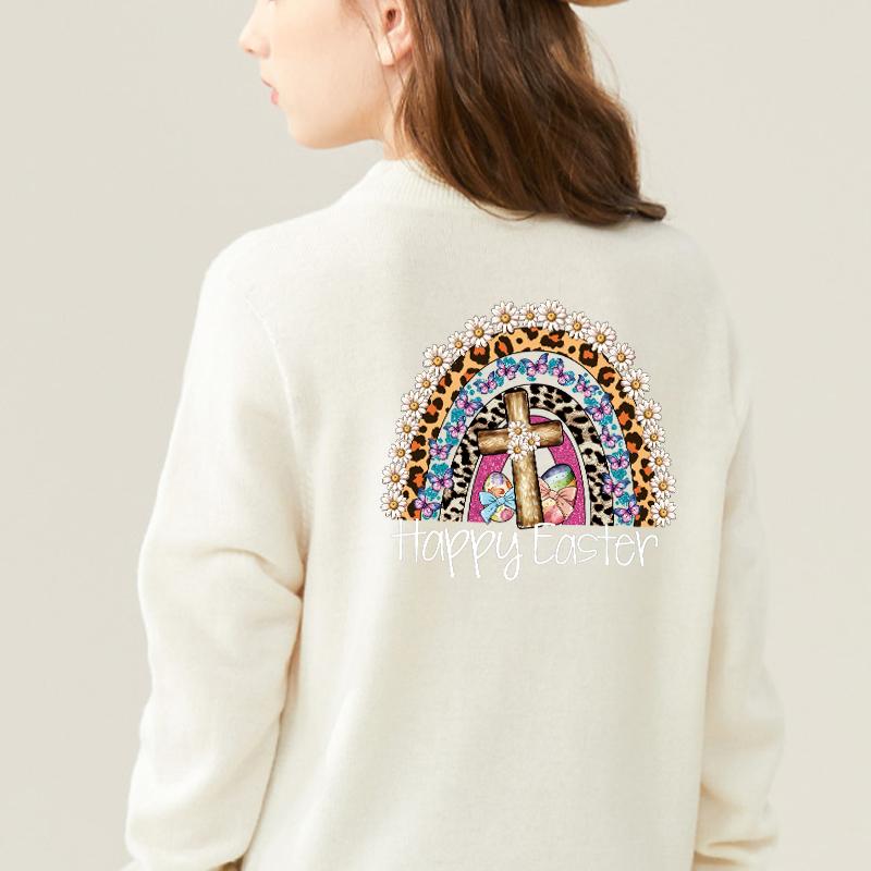 Easter Bunny Letter Patches Rabbit Diy Parches Ropa Heat Press Appliqued Clothes Stickers Hoodies T-Shirt Iron On Patches