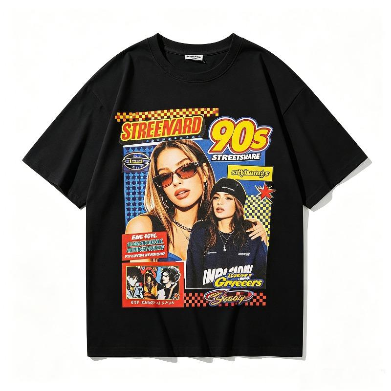 90s Hip Hop Graphic Tee Retro Streetwear T Shirt Vintage Pop Art Print Casual Top For Unisex Unisex
