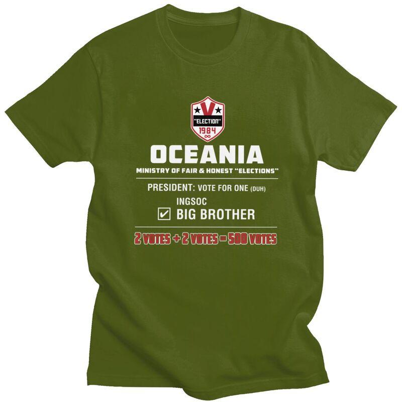 George Orwell 1984 Election Dystopian Big Brother TShirt 100 Cotton Tee Tops Summer Round Neck Tshirts Casual Short Sleeve