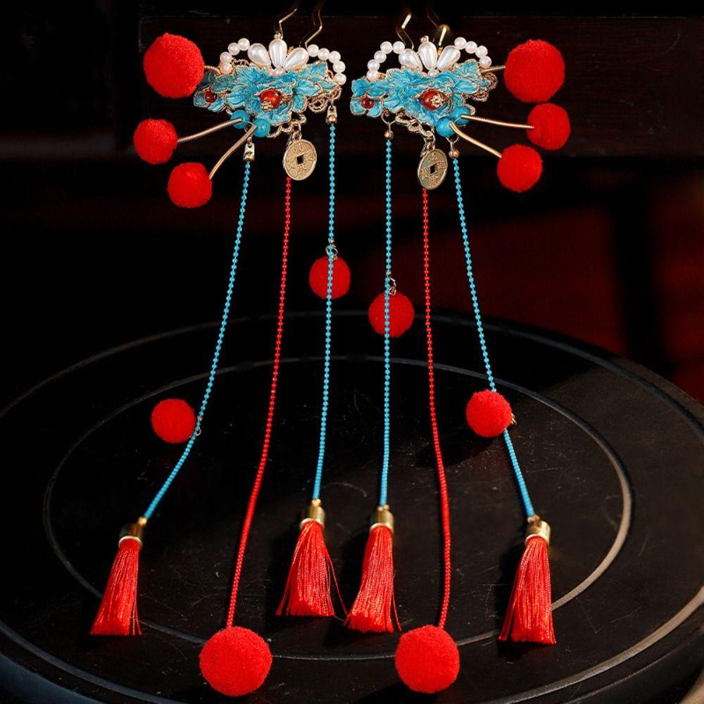 Pearl Ancient Hair Stick Chinese Style New Year Headdress Retro Tang Dynasty Hairpin  Jewelry