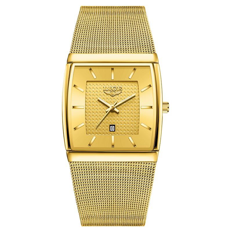 LIGE TOP Damenuhr Elegante Mode Kalenderuhr Damen Wasserdicht Luxus Damen Quarz Armbanduhr Relogio Feminino