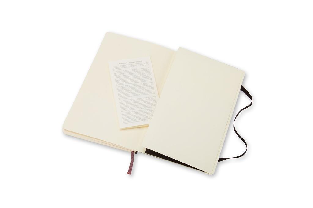 Moleskine Note Classic Notebook Soft Cover Horizontal Ruled Large Size 13cm X Height Black QP616 (Width 21cm)