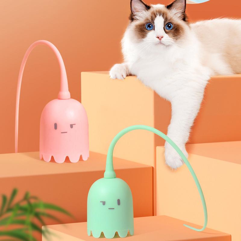 Smart Cat Toy Interactive Pet Toys for Cats Electric Rolling Ball Kitten Toys Silicone Rotate Cat Playing Toy Pet Supply