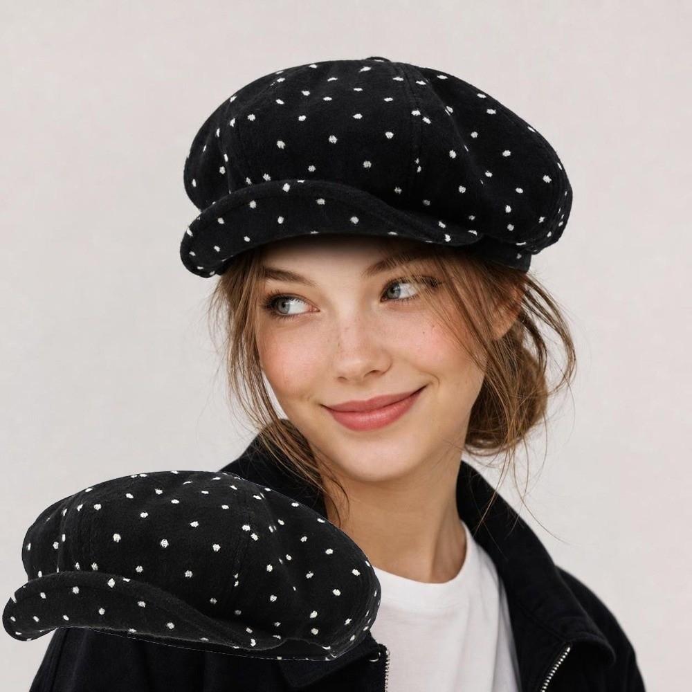 Retro Painter Hat Adjustable Newsboy Cap Versatile Cloud Beret for Women