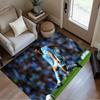 Brazilian Soccer Player Gesturing. Area Rug Design for Living Rooms Balcony Dormitory Bedrooms Anti-slip Rug Anime Office Decor Spiritual Gift