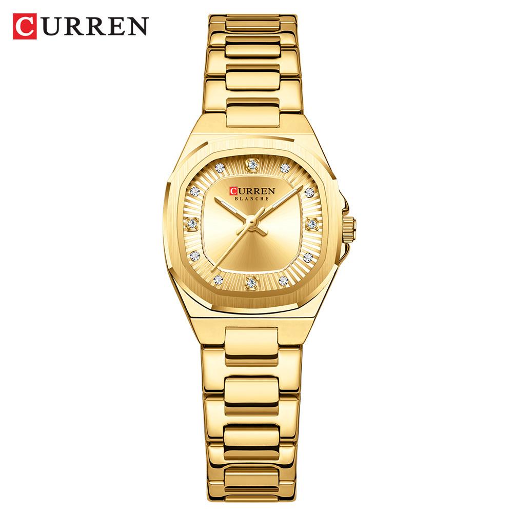 CURREN Jam Tangan Perempuan Original Waterproof Quartz Stainless Steel Minimalis Green Watch Women 9104