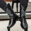 Lässige lange Herrenstiefel Modisches neues Design Outdoor-Freizeit Geschäftsparty Täglich Büro Motorrad Erwachsene Schuhe 39-46