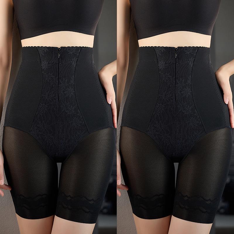 

Женские леггинсы с высокой талией и утягивающим эффектом для живота, с кружевной отделкой XL чёрный