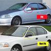For HONDA CIVIC EK9 TYPE R 1996 1997 1998 1999 2000 2001 Car Rearview Side Mirror Cover Wing Cap Door Housing Shell Trim