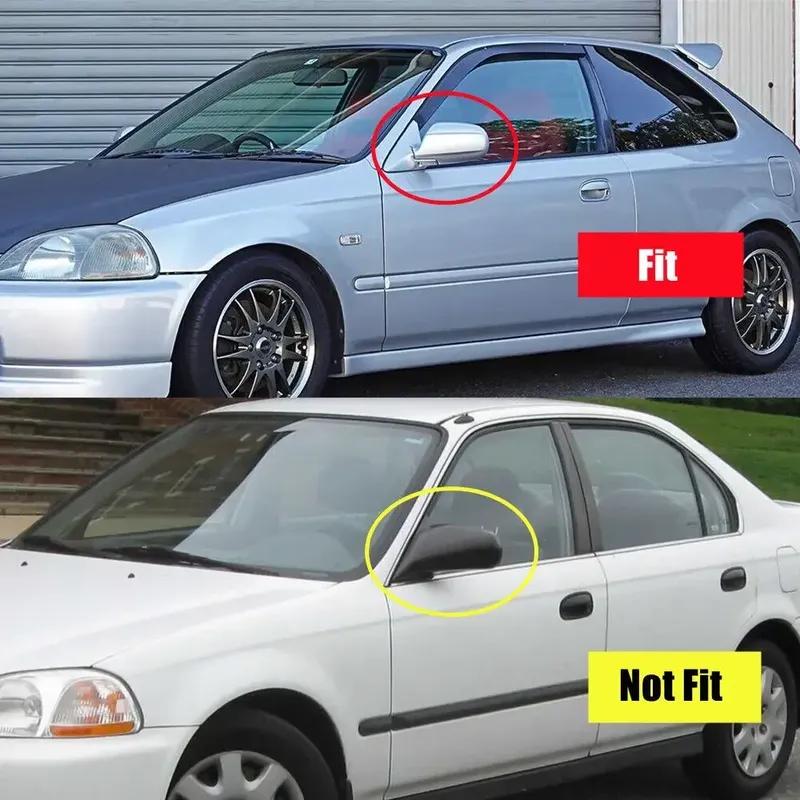 For HONDA CIVIC EK9 TYPE R 1996 1997 1998 1999 2000 2001 Car Rearview Side Mirror Cover Wing Cap Door Housing Shell Trim