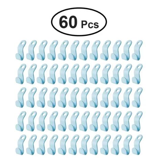50pcs Clothes Hanger Extender Clips Space Saving Connector Hook Cascading Hangers Hooks Home Closet Storage Rack Organization