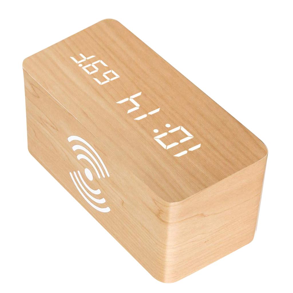 Digital Alarm Clock with Wireless   LED Desk Alarm Clock Temperature Display