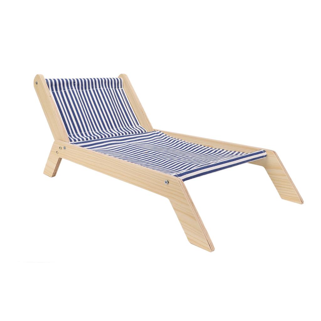 Cat Hammock Prevent Shaking Wooden Frame Swing Chair Kitten Raised Bed with Scratcher for All Seasons Beach Lounge Chair