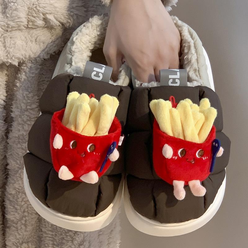 Dicksohlige Samt verdickte warme Baumwollschuhe Herbst und Winter Indoor Zuhause rutschfest Paar Baumwollpantoffeln externer Verschleiß